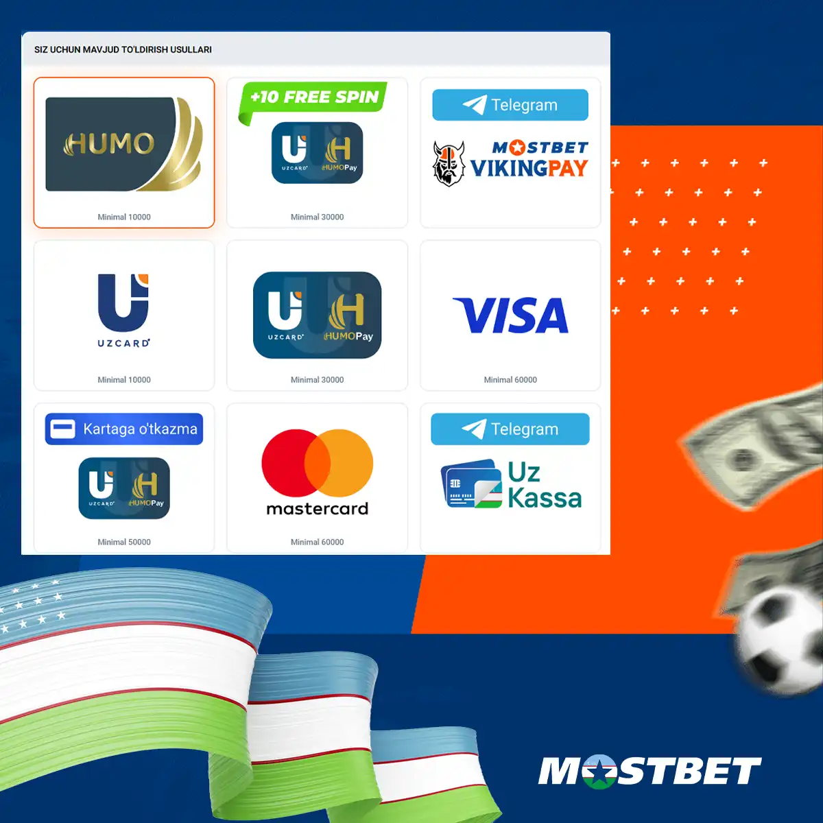 Mostbet Uzbekistan’da qanday to‘lov usullari mavjud?
